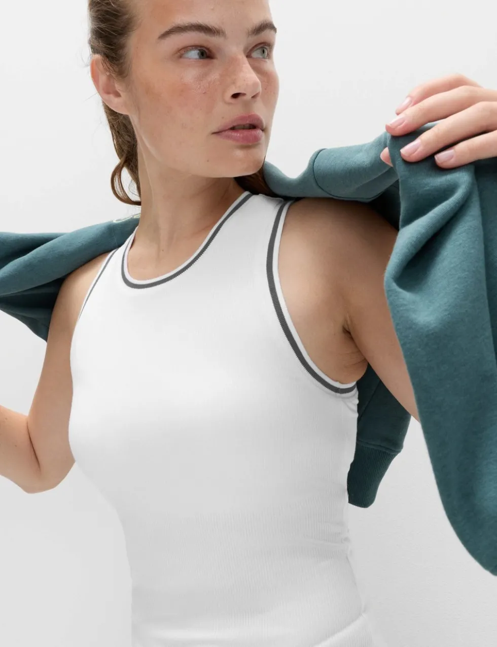 Modal Rich Rib Fitted Bra Vest Top