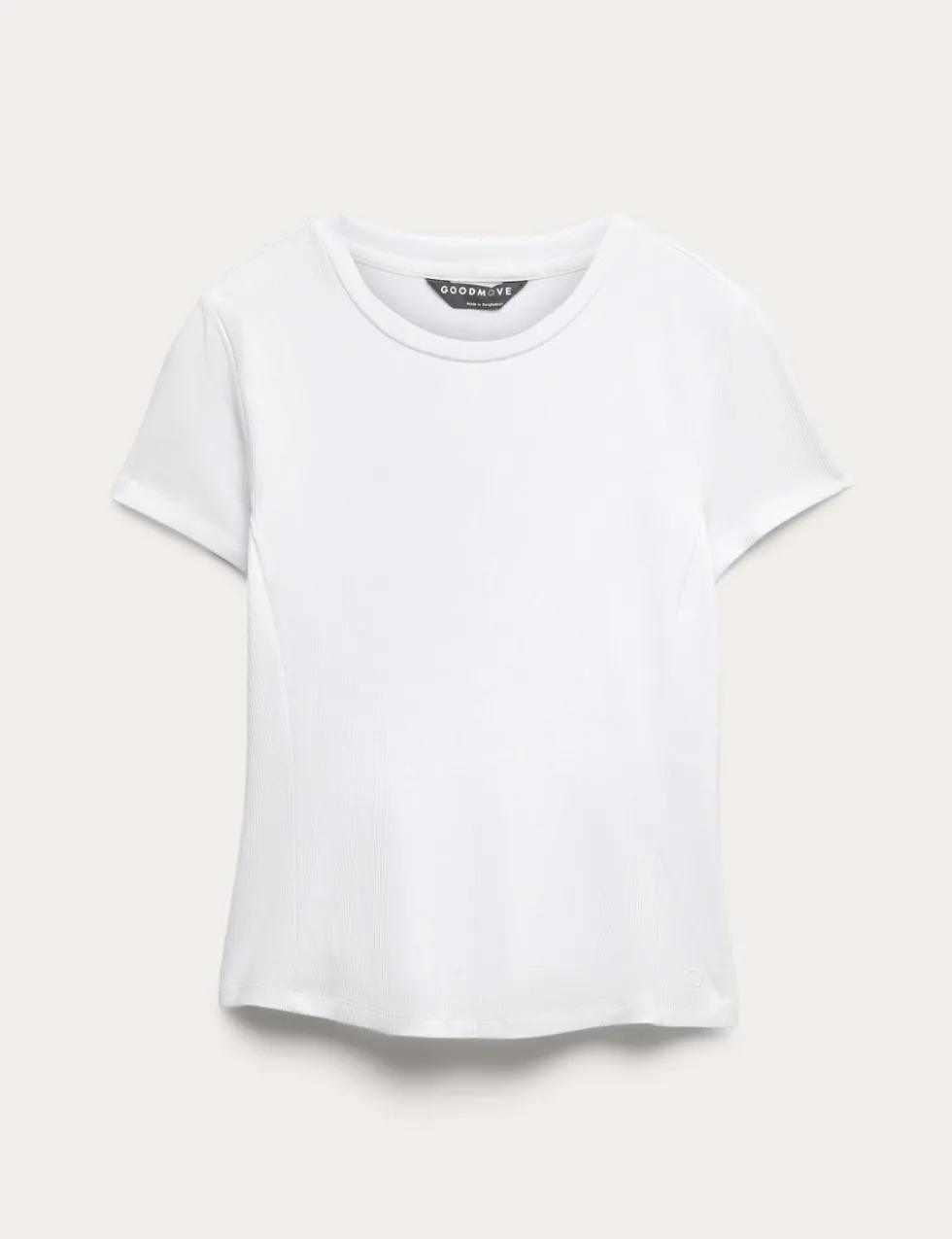 Modal Rich Rib Round Neck Fitted T-Shirt
