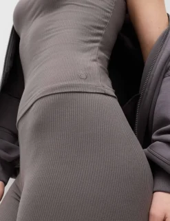Modal Rich Rib Square Neck Fitted Vest