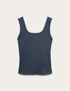 Modal Rich Rib Square Neck Fitted Vest
