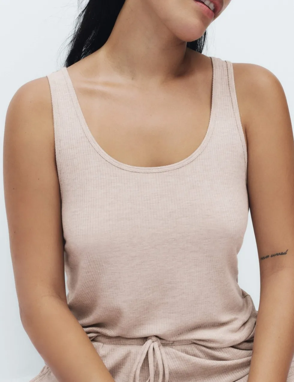Modal Rich Ribbed Cami Pyjama Top