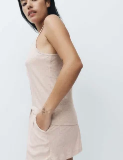 Modal Rich Ribbed Cami Pyjama Top