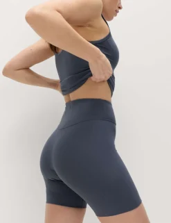 Modal Rich Ribbed High Waisted Shorts