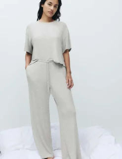 Modal Rich Ribbed Pyjama Bottoms