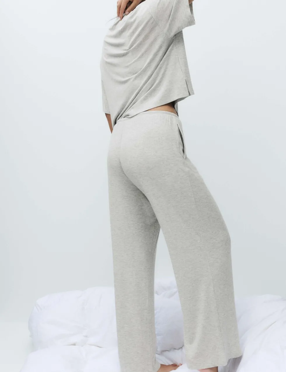 Modal Rich Ribbed Pyjama Bottoms