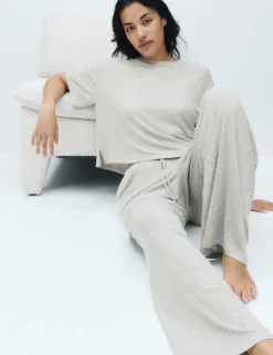 Modal Rich Ribbed Pyjama Bottoms