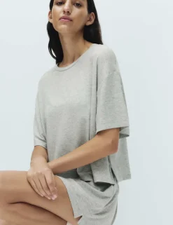Modal Rich Ribbed Pyjama Top