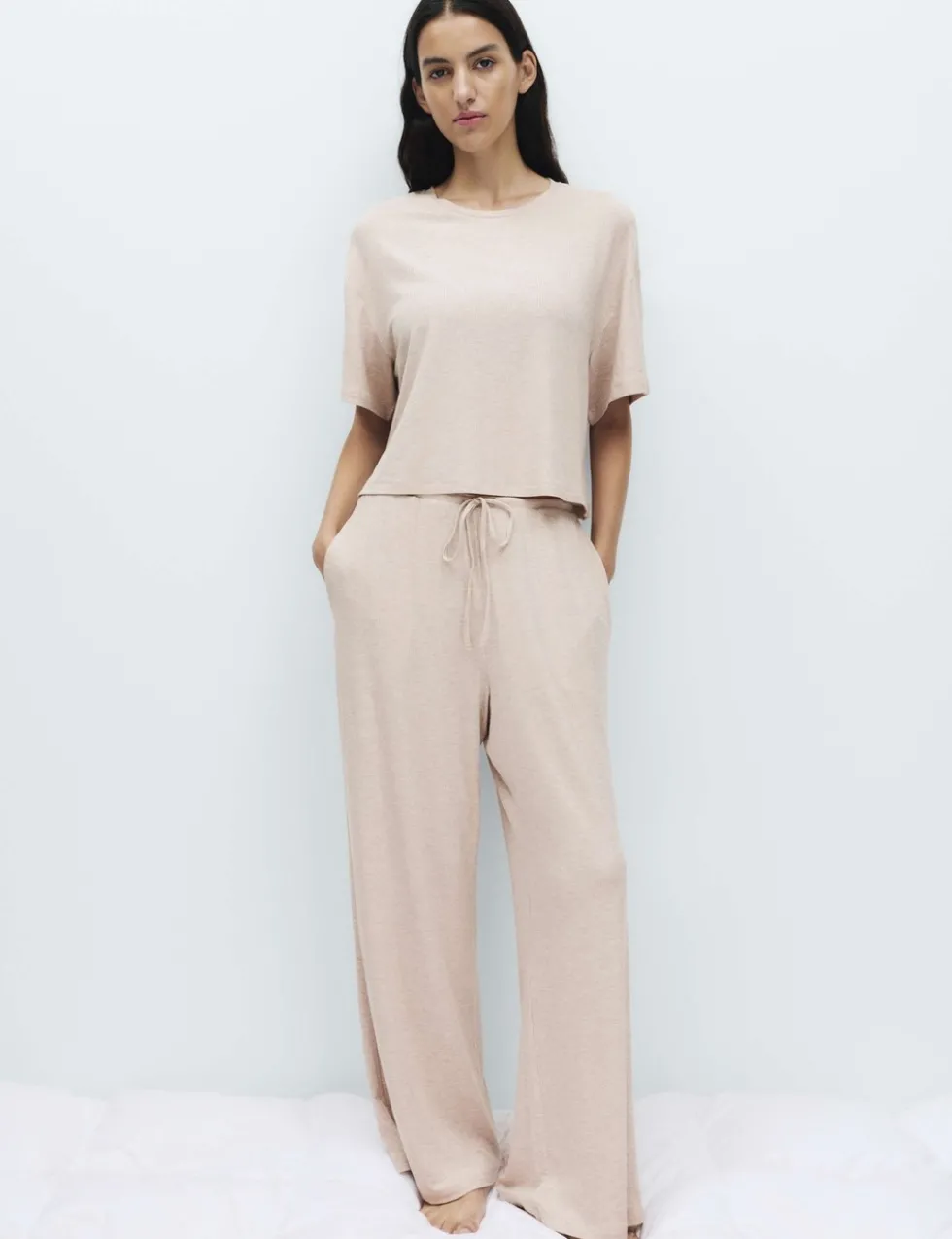 Modal Rich Ribbed Pyjama Bottoms