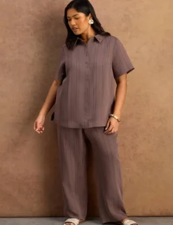 Modal Rich Striped Collared Shirt