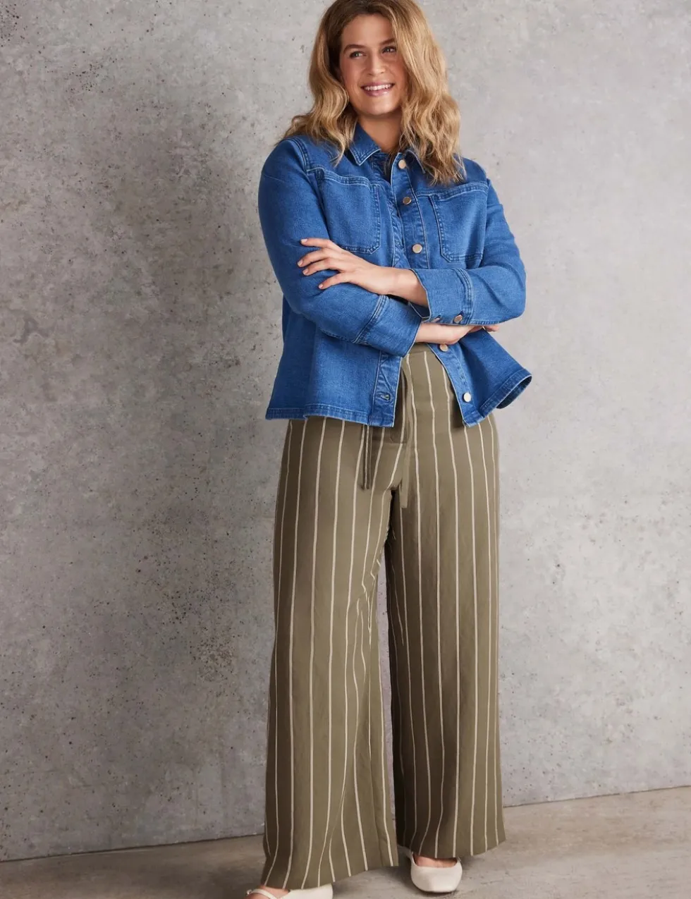 Modal Rich Striped Drawstring Trousers