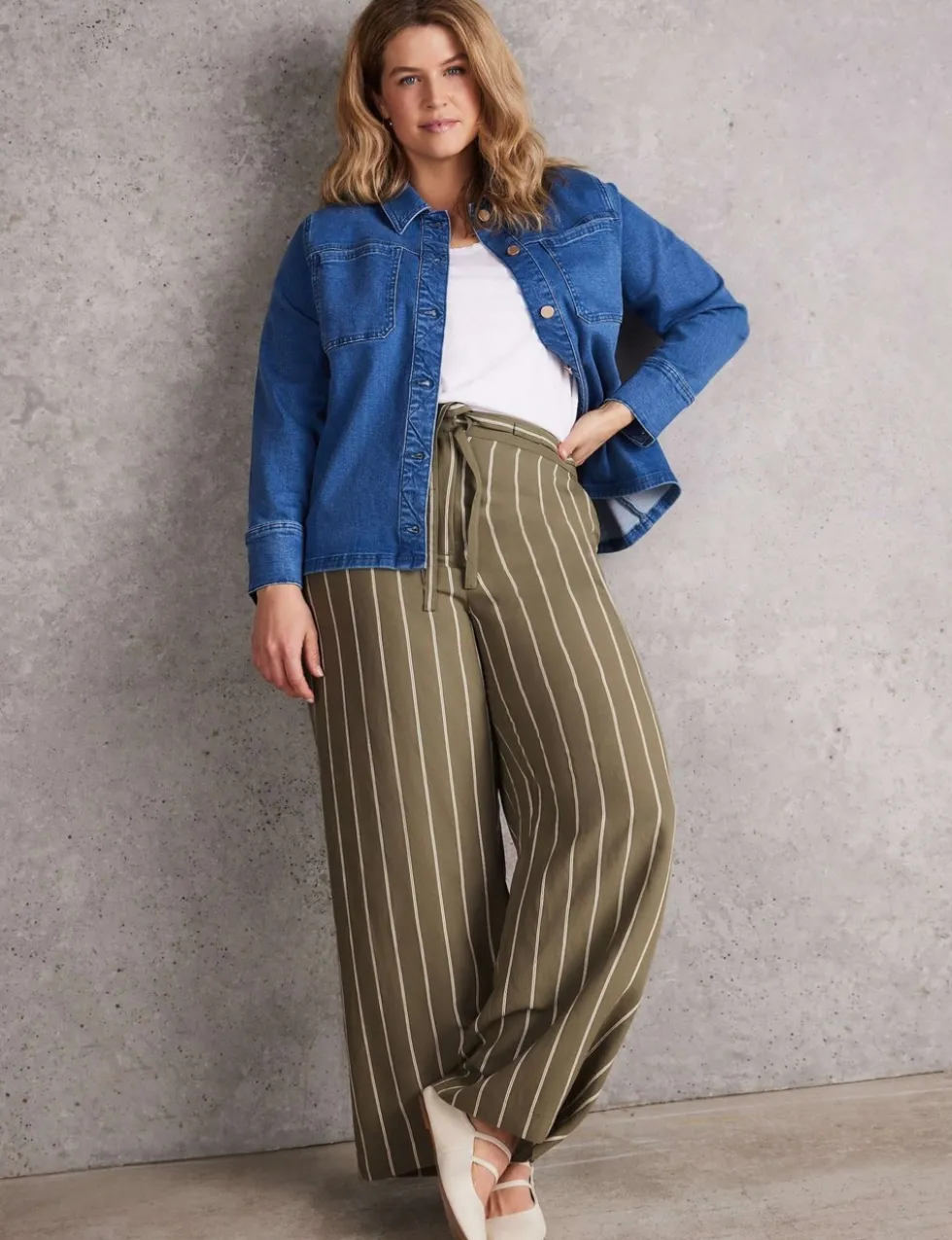 Modal Rich Striped Drawstring Trousers