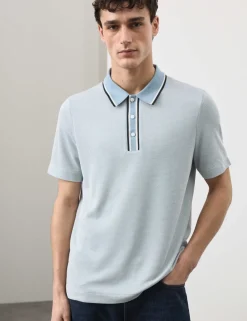 Modal Rich Tipped Soft Polo Shirt