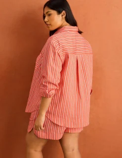 Modal-Rich Striped Button Through Shirt`