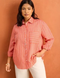 Modal-Rich Striped Button Through Shirt`