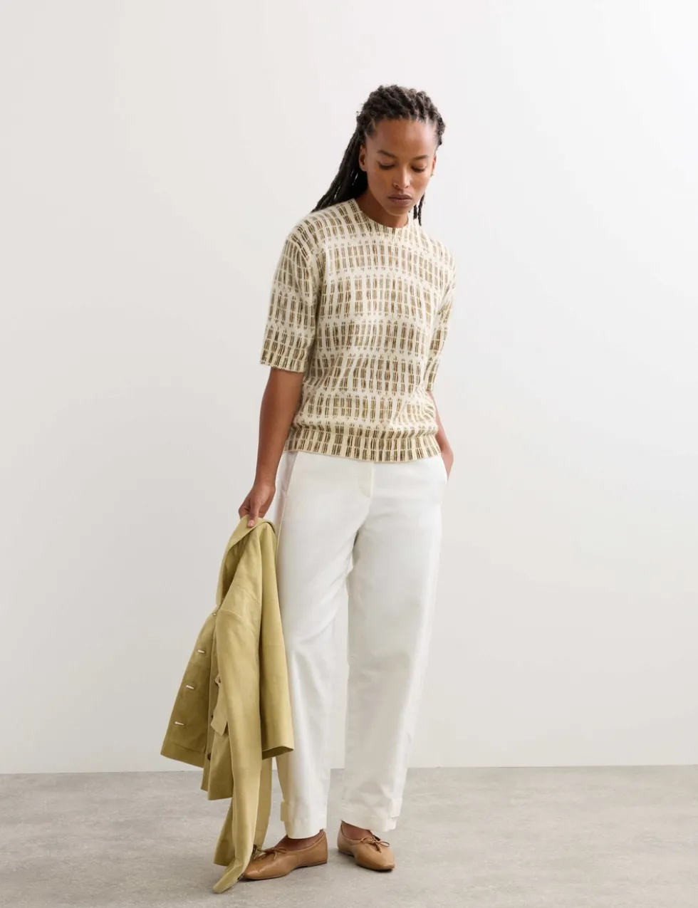 Mohair Blend Patterned Jumper