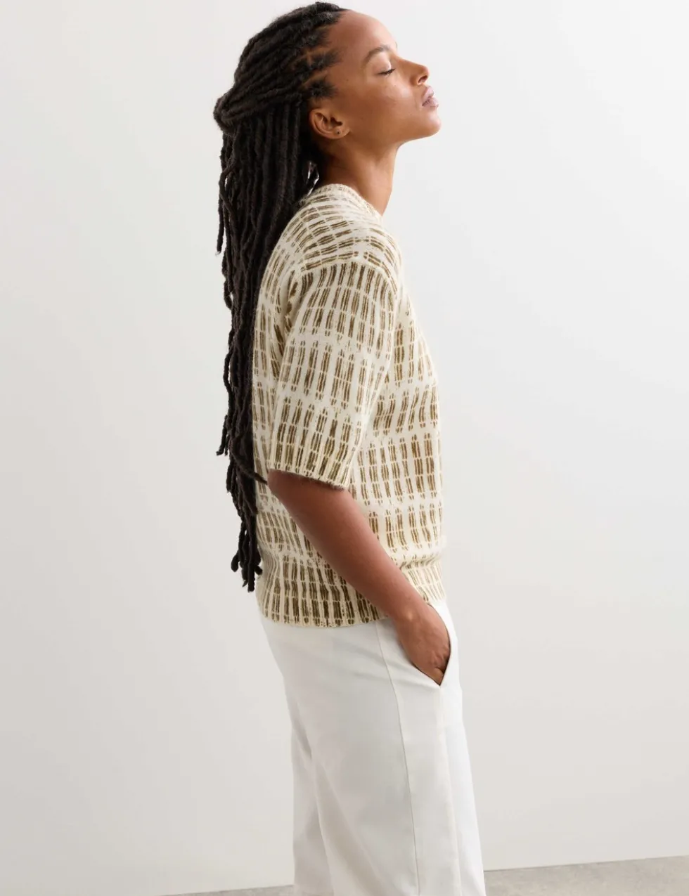 Mohair Blend Patterned Jumper