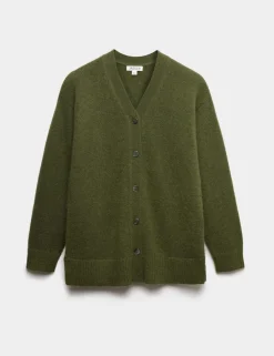 Mohair Blend V-Neck Relaxed Cardigan