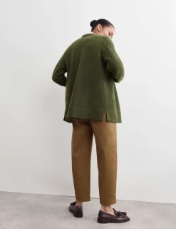 Mohair Blend V-Neck Relaxed Cardigan
