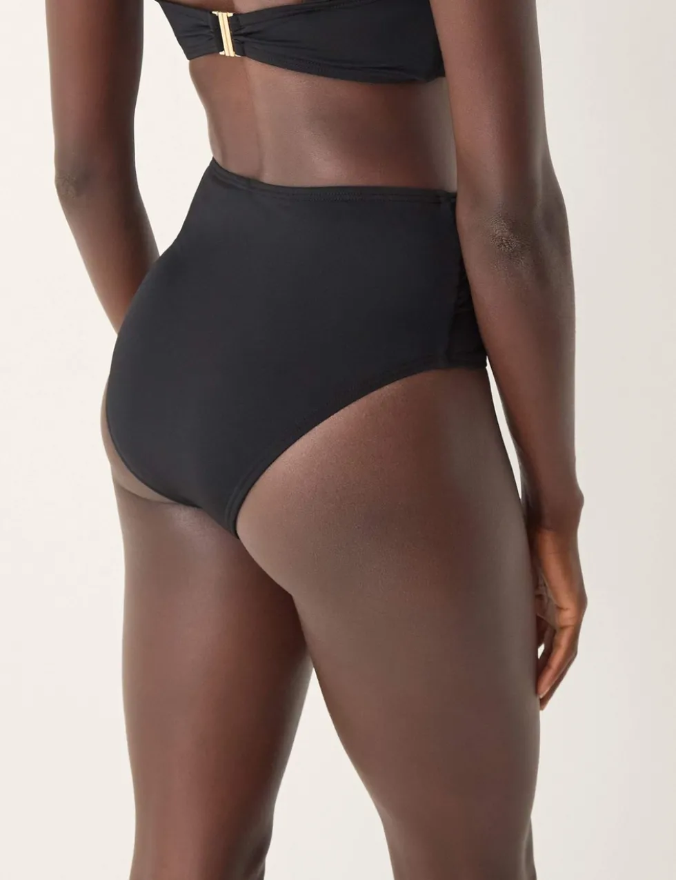 Molten Detail High Waisted Bikini Bottoms