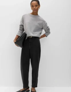 Mom High Waisted Ankle Grazer Jeans