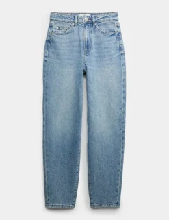Mom High Waisted Ankle Grazer Jeans
