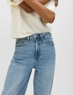 Mom High Waisted Ankle Grazer Jeans