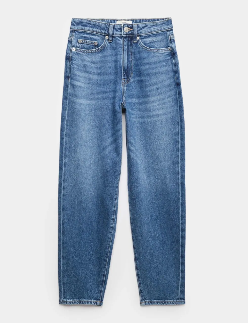 Mom High Waisted Ankle Grazer Jeans