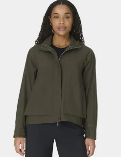 Motion Waterproof Hooded Cropped Parka