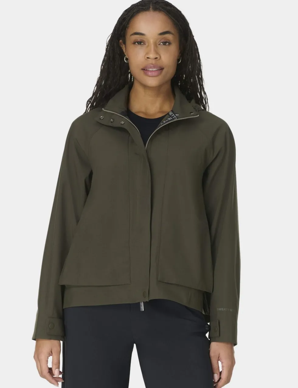 Motion Waterproof Hooded Cropped Parka