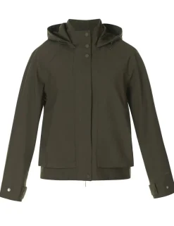 Motion Waterproof Hooded Cropped Parka