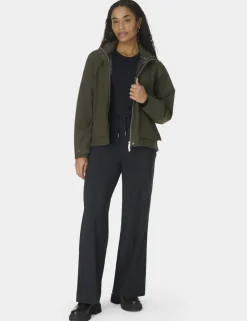 Motion Waterproof Hooded Cropped Parka
