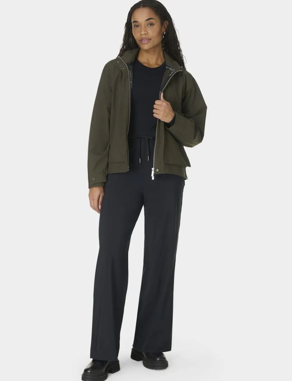Motion Waterproof Hooded Cropped Parka