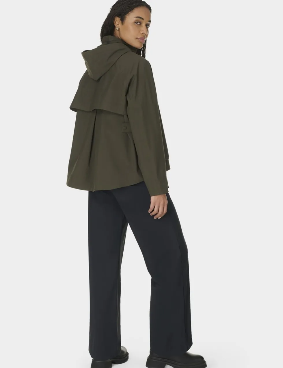 Motion Waterproof Hooded Cropped Parka