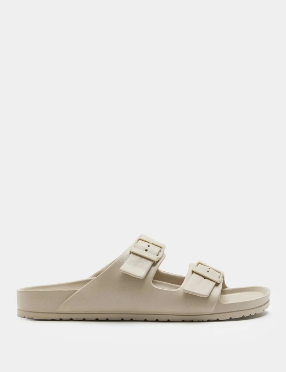 Moulded Footbed Two Strap Slider Sandals
