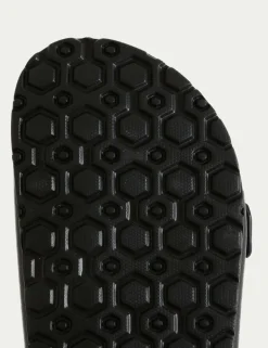 Moulded Footbed Two Strap Slider Sandals