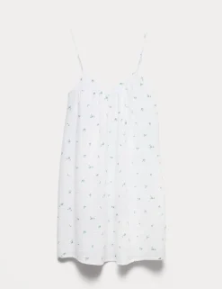 Muslin Printed Short Chemise