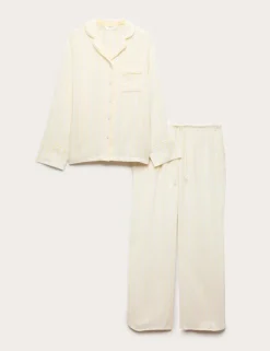 Muslin Striped Revere Pyjama Set