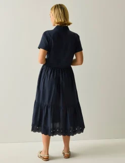 Navagio Pure Cotton Midi Shirt Dress