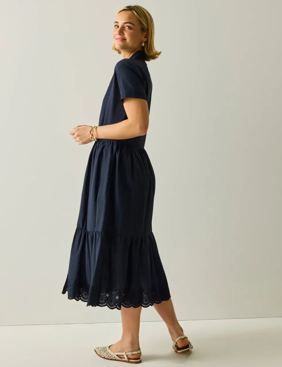 Navagio Pure Cotton Midi Shirt Dress