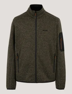 Newhill Textured Funnel Neck Zip Up Fleece