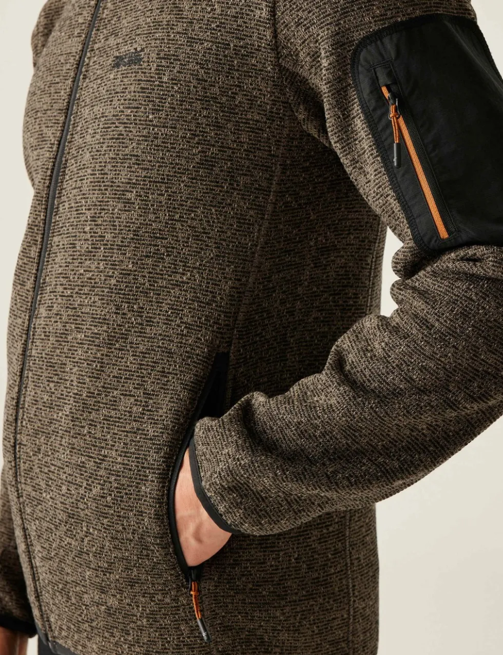 Newhill Textured Funnel Neck Zip Up Fleece