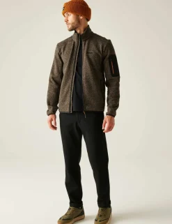 Newhill Textured Funnel Neck Zip Up Fleece