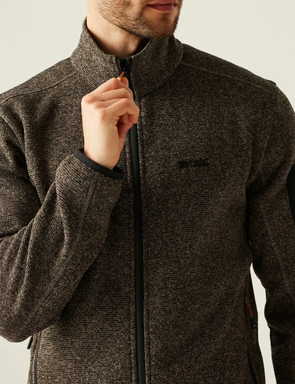 Newhill Textured Funnel Neck Zip Up Fleece