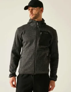 Newhill Textured Hooded Zip Up Fleece