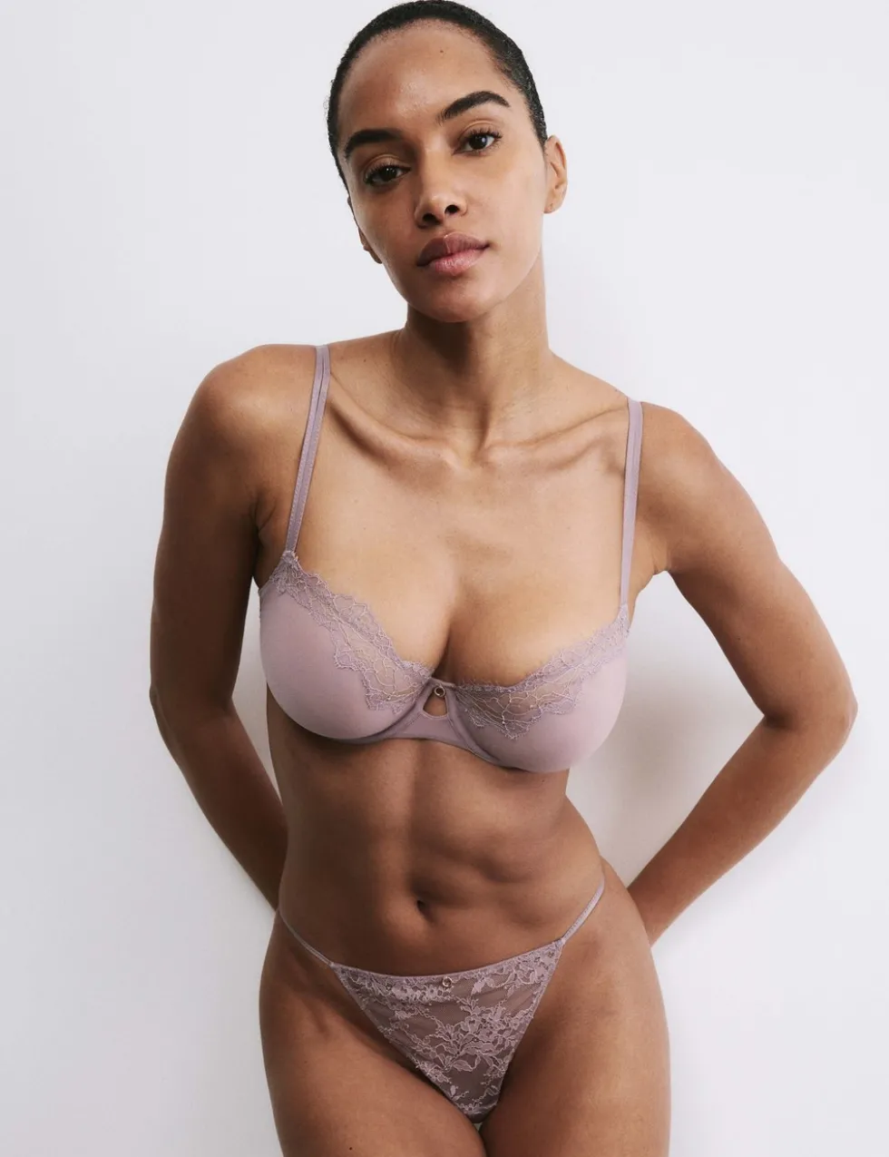 Nolana Lace Wired Balcony Bra (A-E)