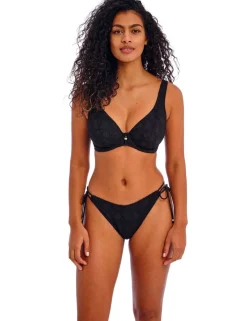 Nomad Nights Textured Wired Plunge Bikini Top