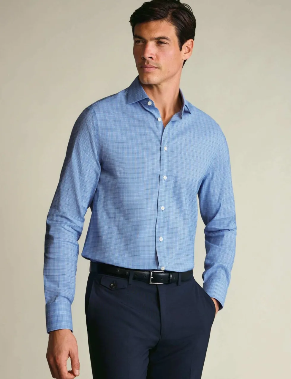 Non Iron Performance Twill Check Shirt