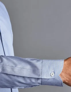 Non Iron Pure Cotton Striped Oxford Shirt