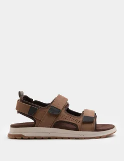 Nubuck Riptape Two Strap Sandals