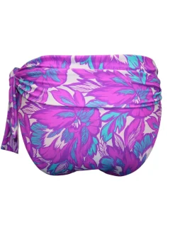 Ocean Breeze Leaf Print High Waisted Bikini Bottoms